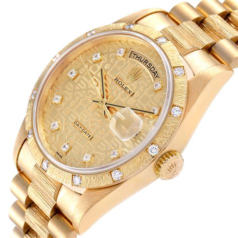 rolex president yellow gold diamond dial watch|presidential Rolex price 2021.